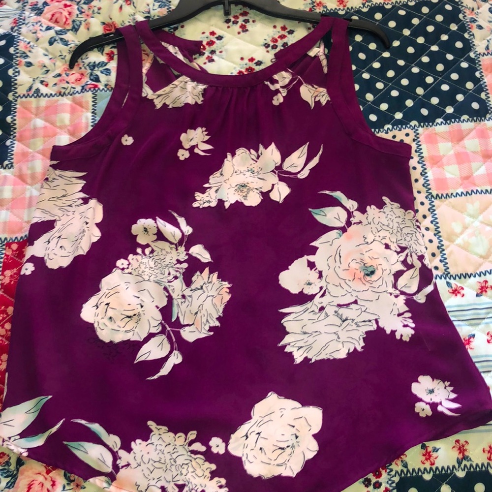A fancy flower tank top